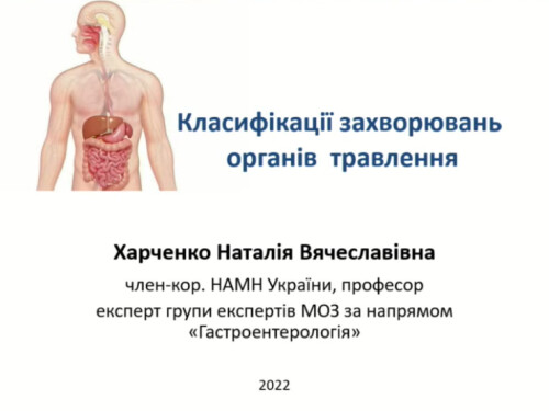 Класифікація хвороб органів травлення